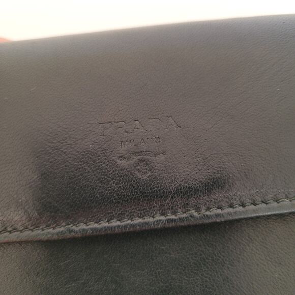 PRADA Portafogilo Donna Nero Black Nappa Leather Wallet Large Envelope Medium - Picture 14 of 14